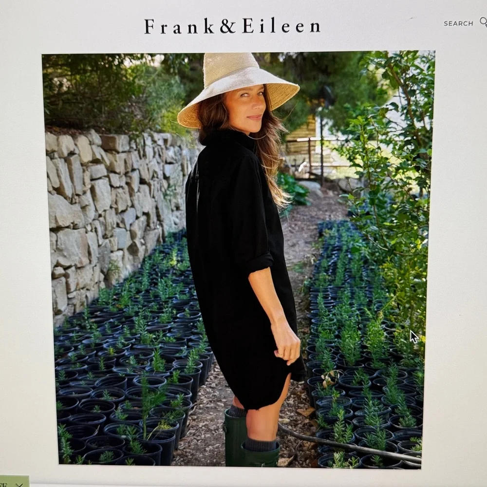 FRANK & EILEEN Mary Shirtdress Black Famous Denim - Picture 2 of 15